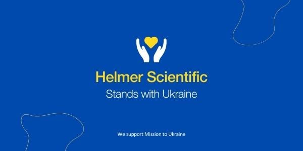 A symbol representing Helmer Scientific's support of Ukraine