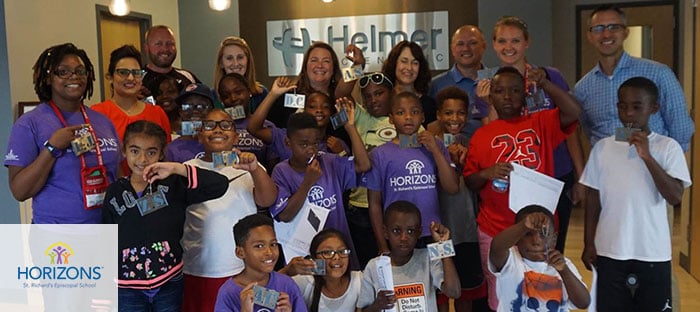 Helmer Scientific Volunteers Help Inspire the Joy of Learning for Horizons 3rd Graders