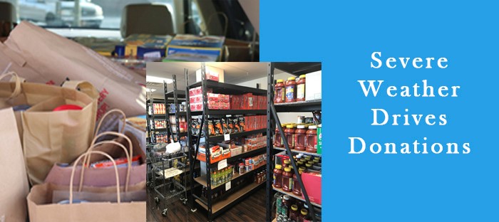 Severe Weather Drives Donations