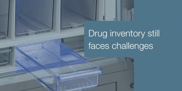 An open medication storage drawer